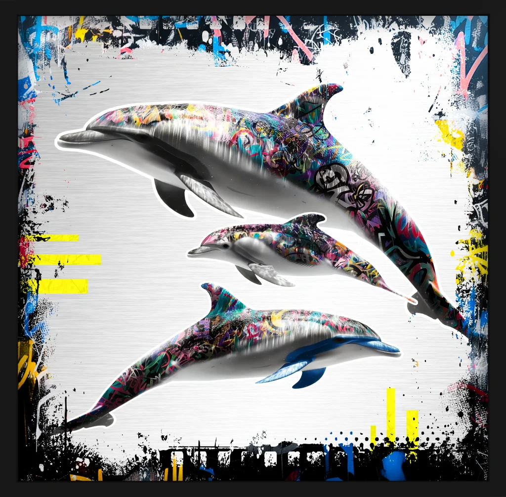 Dolphins (Framed Artwork)