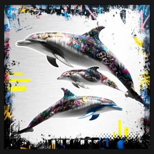 Dolphins (Framed Artwork)