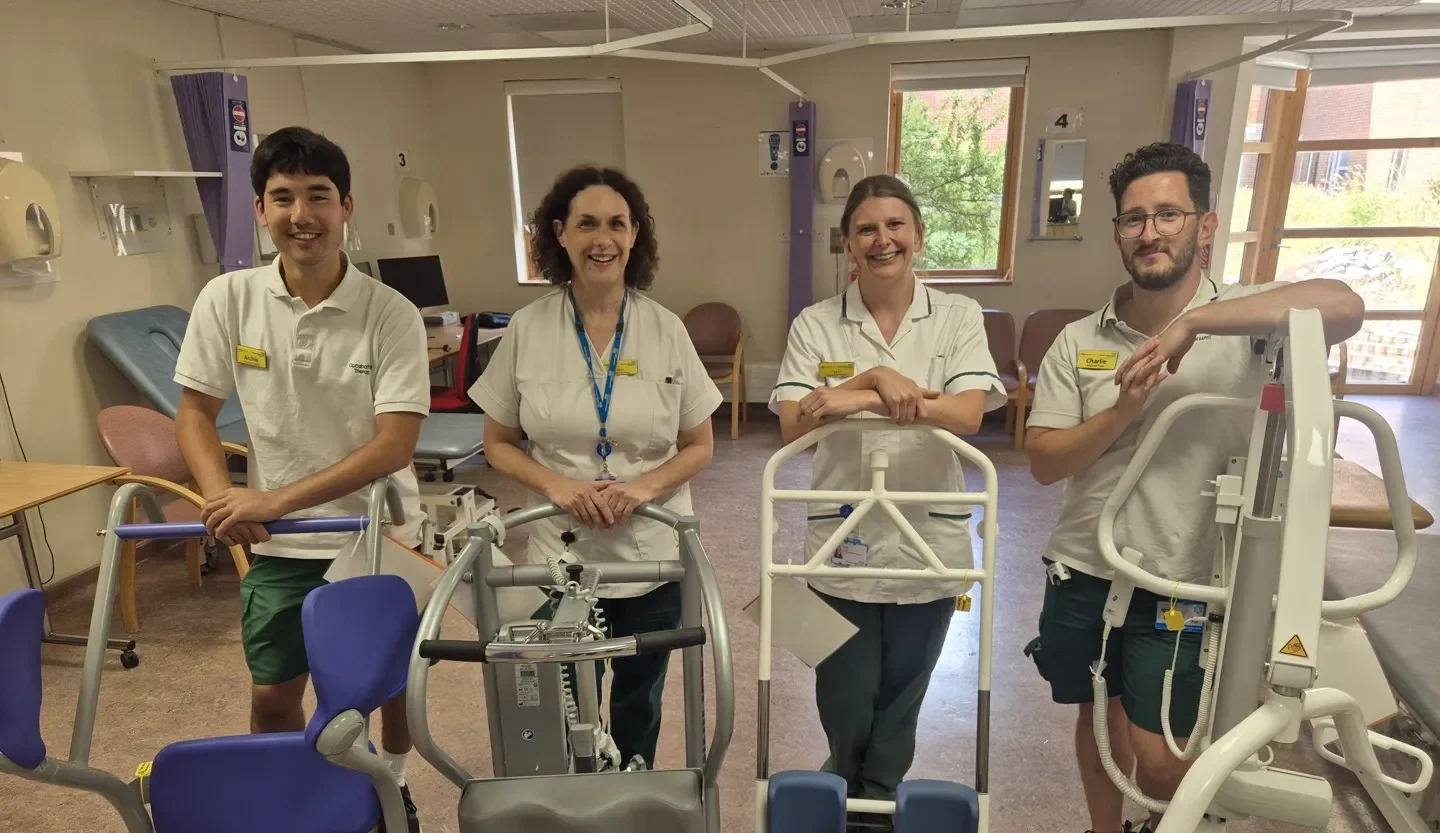 Occupational Therapy team with the training equipment.